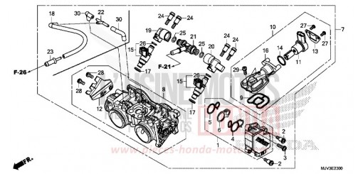 THROTTLE BODY CBR500RAF de 2015